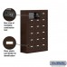 Salsbury Cell Phone Storage Locker - 6 Door High Unit (8 Inch Deep Compartments) - 18 A Doors - Bronze - Surface Mounted - Resettable Combination Locks